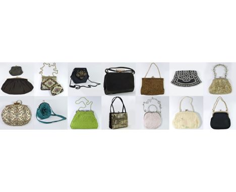 A collection of fourteen modern and vintage purses, evening bags and handbags, to include brands such as River Island, Leko, 