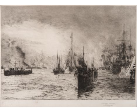 A William Lionel Wyllie (1851-1931) etching, Victoria Victrix 1st February 1901 See illustration

Visible area 45.5 x 61 cm 