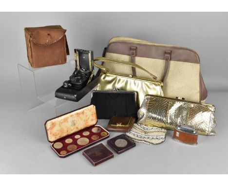 A Collection of Various Vintage and Later Items to Comprise Boxed Royal Mint Elizabeth II Coin Set, Vintage Cameras to Includ