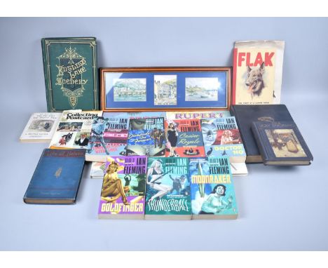 A Collection of Vintage and Later Books to Include James Bond Set, Rupert Annuals etc 