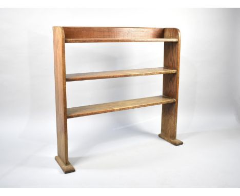 An Edwardian Oak Three Shelf Open Bookcase, 96cms Wide 