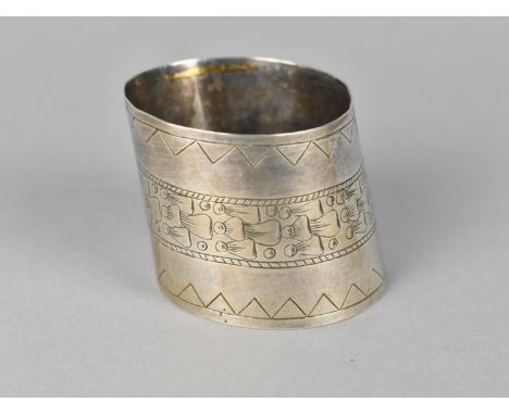 A Russian Silver Napkin Ring, 84 Zolotnik, Kostroma 