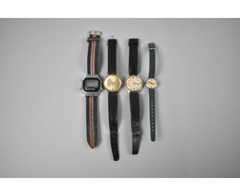 Four Vintage Wrist Watches to include Two Manual Gents Examples, Ingersoll and Timex, a Lanco Ladies Example and an Avia-Tec 