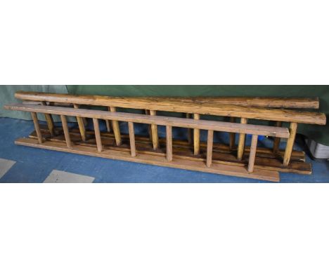 Three Various Vintage Wooden Ladders 