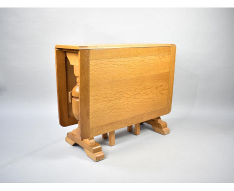 A Mid 20th Century Light Oak Drop Leaf Dining Table, 90cm wide 
