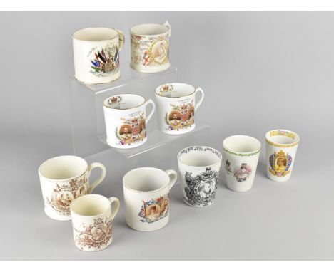 A Collection  of Late 19th/Early 20th Century Commemorative China to Comprise Victoria Diamond Jubilee Mugs to Include One Ex