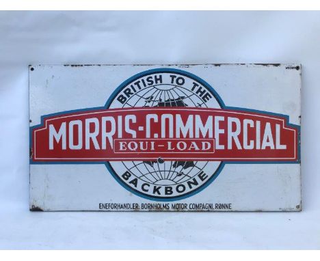 A Continental Morris Commercial rectangular enamel sign, 39 1/2 x 21 1/2".