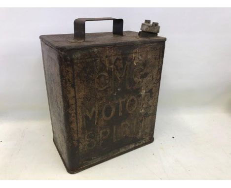 A rare Cheltenham Motor Club Motor Spirit two gallon petrol can with BP cap. 