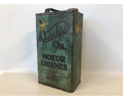 A rare Vauxhall Oil for Motor Engines by Duckhams gallon can.