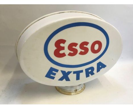 An Esso Extra oval plastic petrol pump globe.