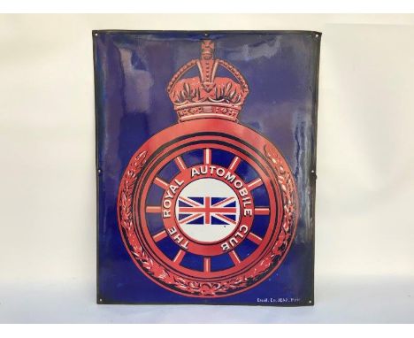 A Continental Royal Automobile Club convex enamel sign with badge motif, 19 3/4 x 24 1/4".