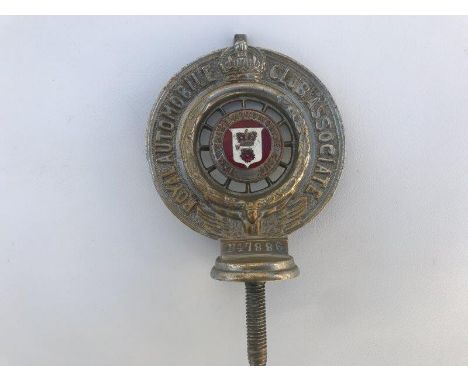 A Royal Automobile Club Associate car badge with Hampshire Automobile Club part enamel centre, by D.G. Collins Limited London