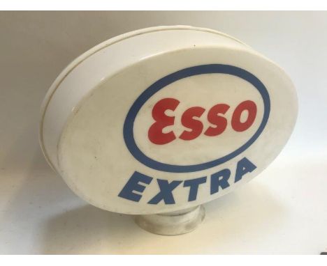 An Esso Extra plastic oval petrol pump globe. 