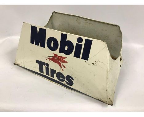 A Mobil Tires forecourt tyre stand.