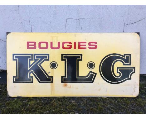 A KLG French enamel sign, 38 1/2 x 19". 