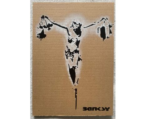 BANKSY DISMALAND – D’APRESBombe aérosol et pochoir sur carton, signé et numéroté à 50 exemplaires.Art gratuit de la peinture 