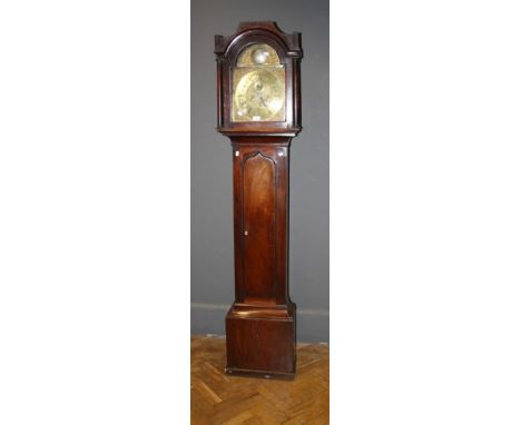 An 18th century 8-day longcase clock with moonphase aperture to the brass dial, marked Jos. Cooper, 210cm high