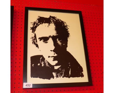 A framed and glazed art print 'Johnny Rotten' 30 x 40cm