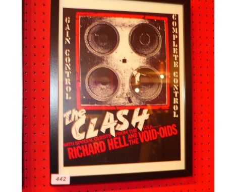 A framed and glazed art print 'The Clash' 30 x 40cm