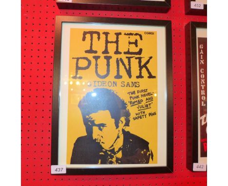 A framed and glazed art print 'The Punk - Gideon Sams' 30 x 40cm
