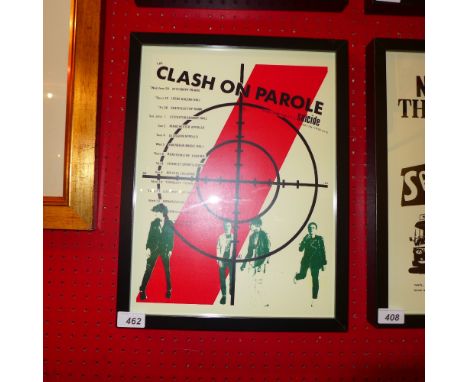 A framed and glazed art print 'The Clash on Parade' 30 x 40cm