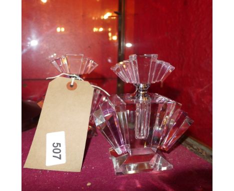 A pair of Art Deco style scent bottles 