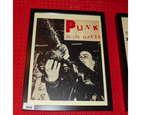 A framed and glazed art print 'Punk magazine - Julie Davis' 30 x 40cm