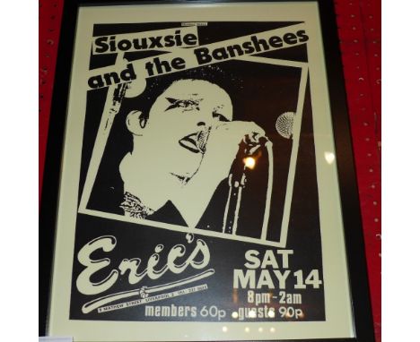 A framed and glazed art print 'Siouxsie and The Banshees, Eric's, Liverpool' 30 x 40cm