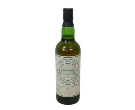 One bottle of Scotch Malt Whisky Society 14 year old Glenlivet whisky, society cask No. 2.33, Date distilled May 1986, date b