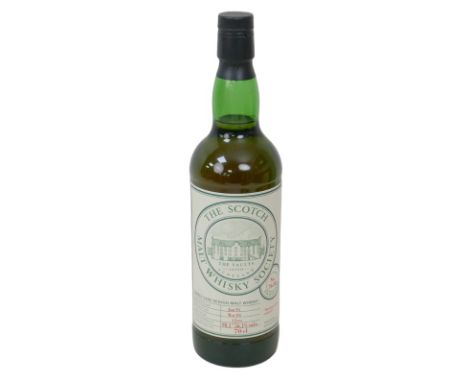 One bottle of Scotch Malt Whisky Society 12 year old Mortlach whisky, society cask No. 76.38, Date distilled June 1991, date 