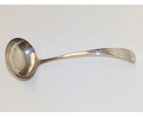 A silver soup ladle - EV, Sheffield 1930,  11".