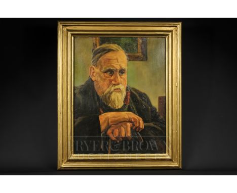 R. Faultless - portrait of a man, Edward Evans, oil on canvas