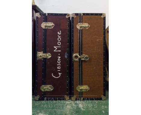 A Mossman, London travelling trunk; and another trunk (2)