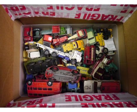 Box containing a group of Lesney and other model vehicles 