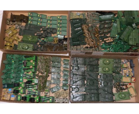 Over 100 Airfix and other plastic military model vehicles