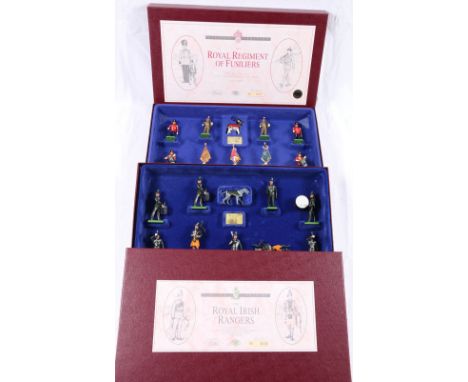 Two Britains 10 piece limited edition model soldiers sets; 5192 The Royal Irish Rangers number 1031 of 5000 and 5193 The Roya