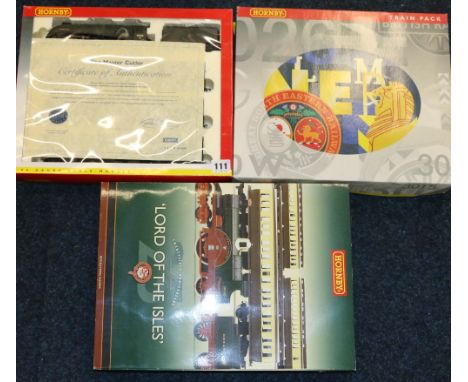 Hornby OO gauge model railways R2560 Lord of the Isles train pack, R2303M The Royal Scots train pack and R2195C The Master Cu