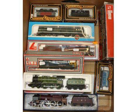Tri-ang 4-6-0 locomotive and tender, Mainline 4-6-0 locomotive and tender 6127 LMS maroon, Lima 205119 2-6-0 locomotive and t