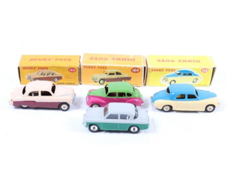 Dinky Toys 156 Rover 75 saloon, 168 Singer Gazelle, 164 Vauxhall Cresta Saloon and Austin Devon (4)   CONDITION REPORT:  All 