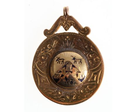 9ct gold fob medal to T Wilkinson 8g