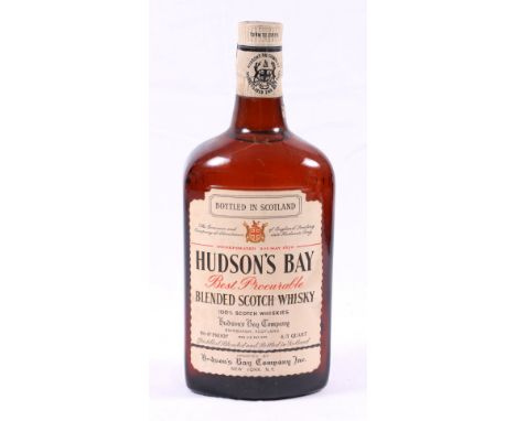HUDSON'S BAY blended Scotch Whisky, 86.8° proof, 4/5 quart.