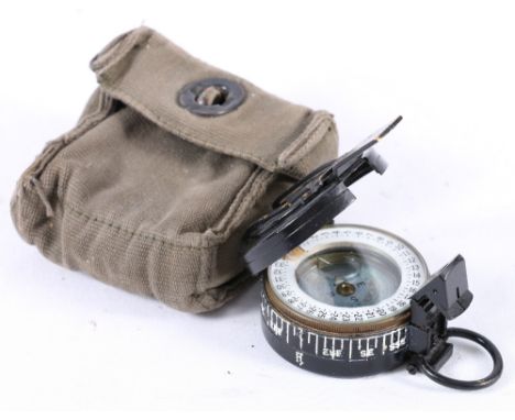War department issue H B & S Ltd Barking MK3 pocket compass with case.