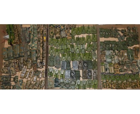 Approximately 130 Dinky, Corgi, Matchbox and other playworn military model vehicles