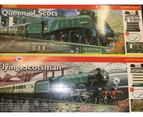 Hornby OO gauge model railways electric train sets R1039 Flying Scotsman and R1024 Queen of Scots, both boxed (2)