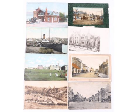 Over one hundred postcards many of local topographical interest including views of Roslin, Peebles, Morningside School, Musse