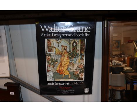 A Walter Crane, Whitworth Art Gallery poster