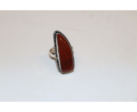 A Carnelian set ring 