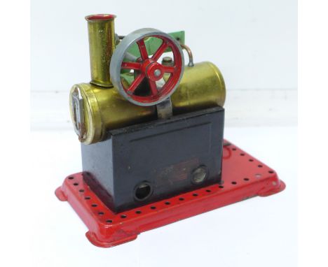 A Mamod Small Stationary Live Steam Engine.