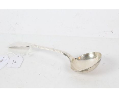 Late Victorian silver ladle, Sheffield 1900, maker John Round &amp; Son Ltd. with fiddle pattern handle, 2.3oz