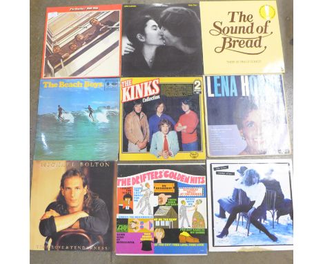 A collection of LP records, 1960s and later, including The Beatles, soul, pop, etc. and 7" singles 
